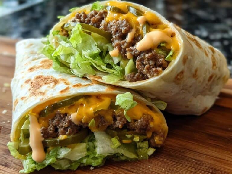 Low Carb Cheeseburger Wraps