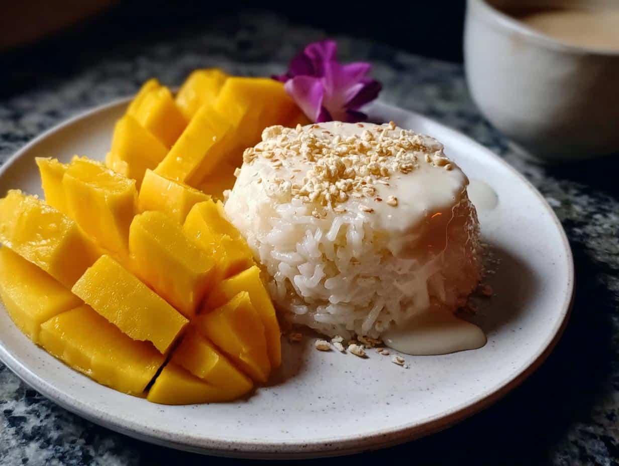 Mango Sticky Rice: 1 Luscious Thai Dessert - Mango Sticky Rice - additional detail