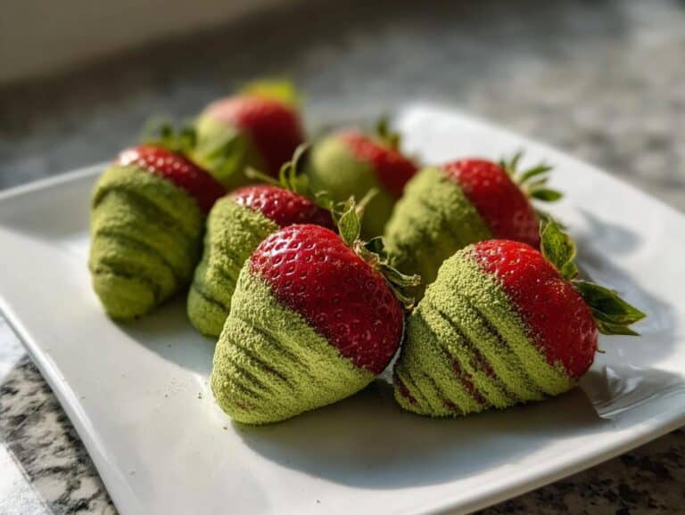 Matcha Covered Strawberries