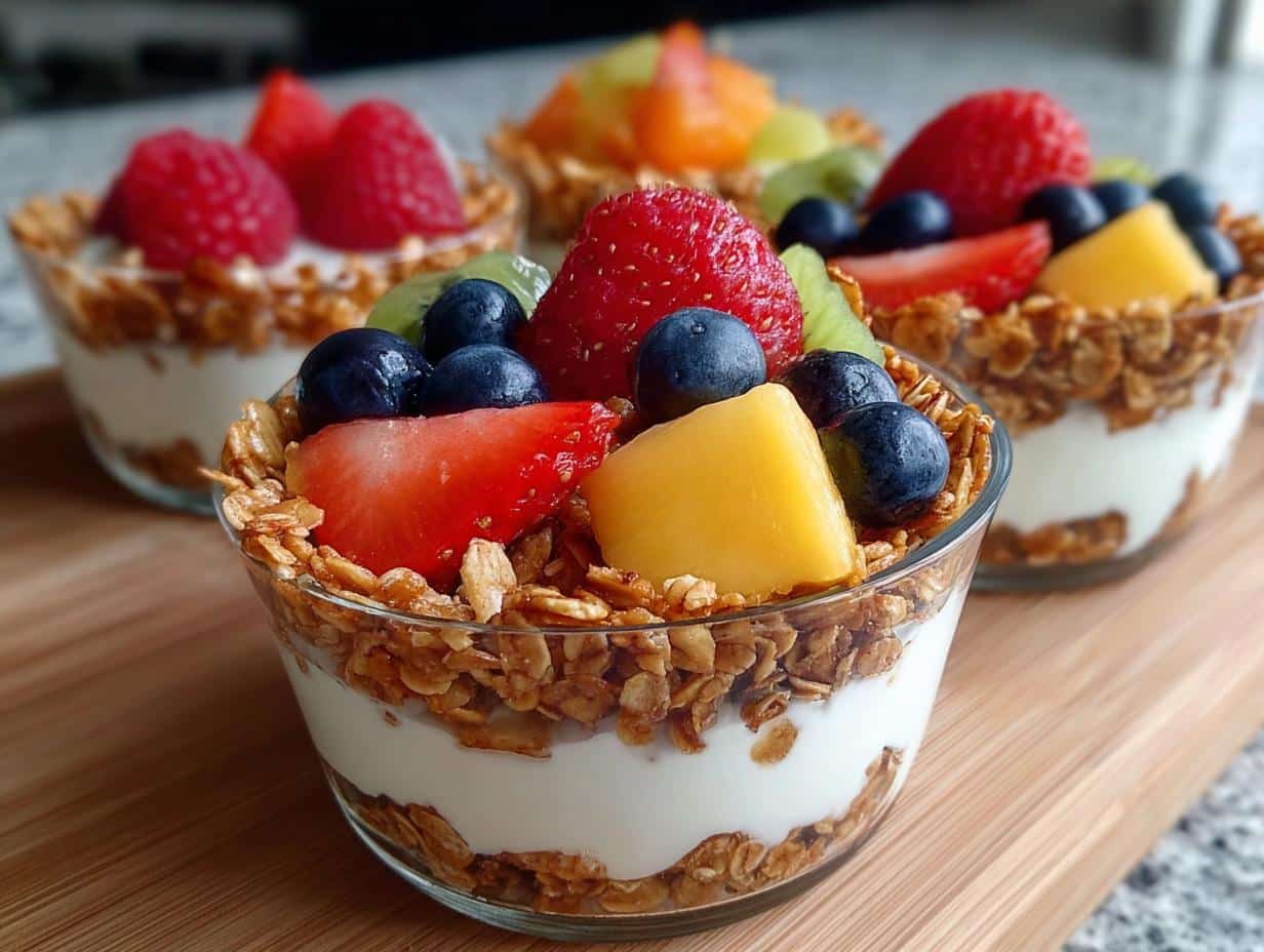 Yogurt Fruit Granola Cups