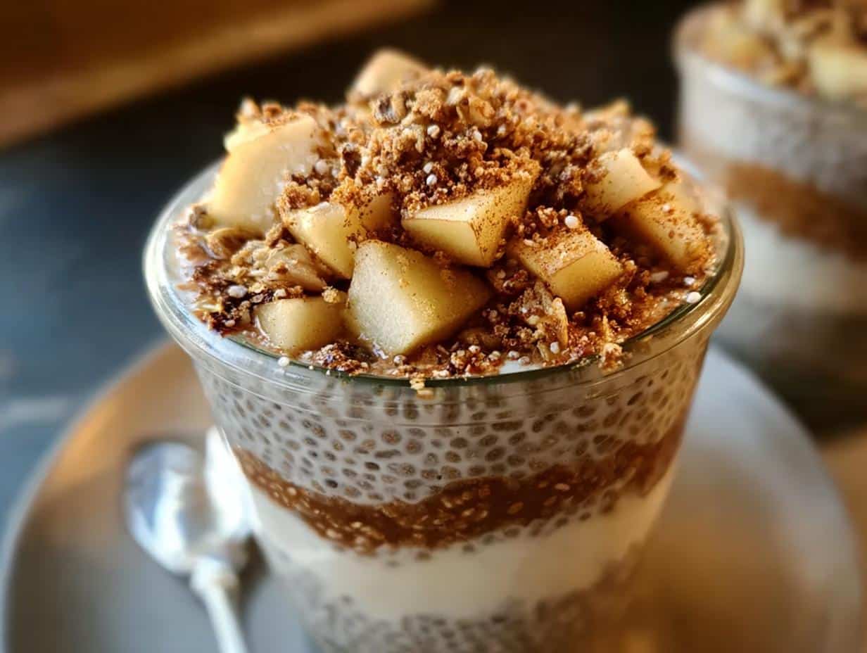 Apple Crumble Chia Pudding: Amazing Healthy Treat - Apple Crumble Chia Pudding - additional detail