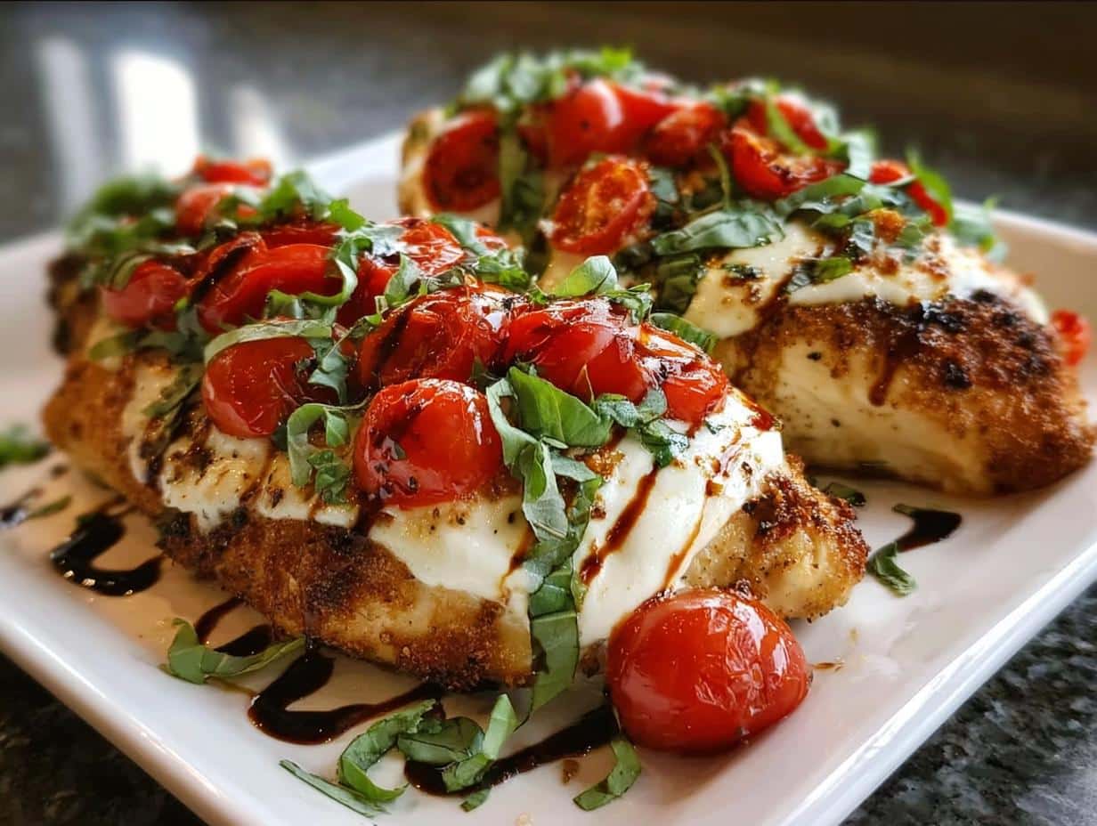 Baked Caprese Chicken: 10-Minute Marvel - Baked Caprese Chicken - additional detail