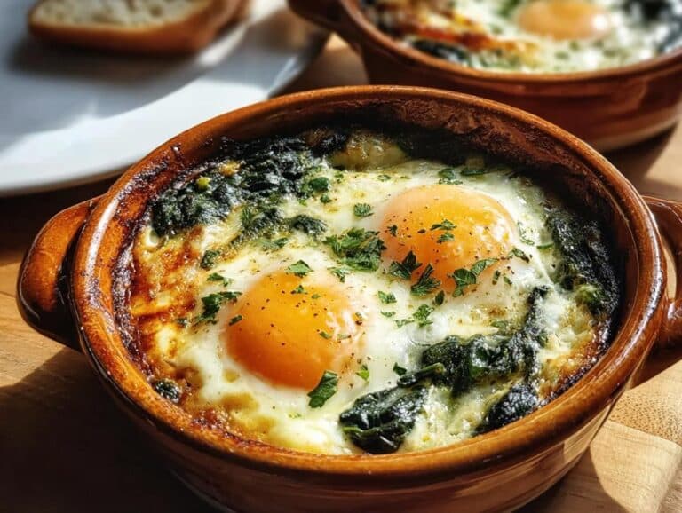Baked Eggs Florentine