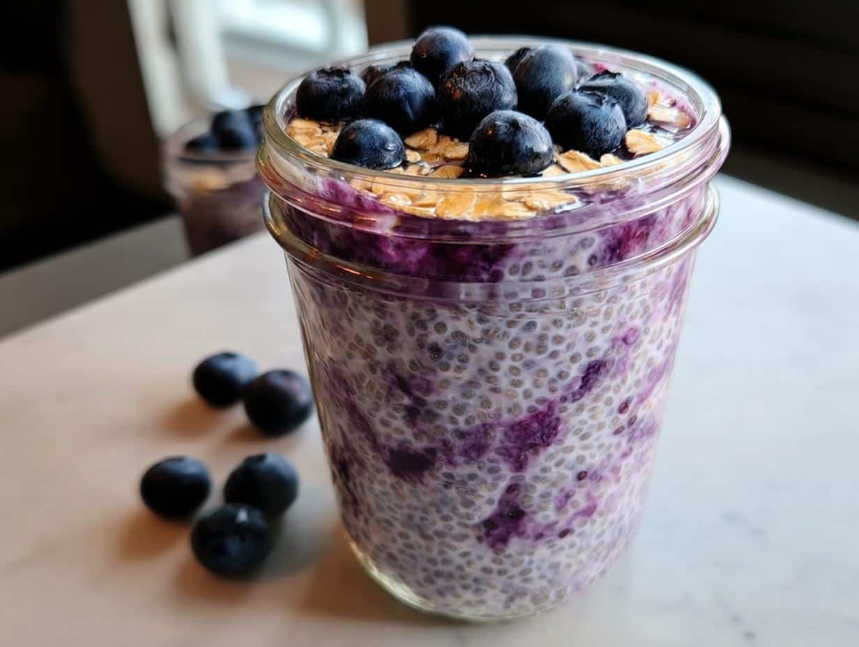 Blueberry Chia Overnight Oats