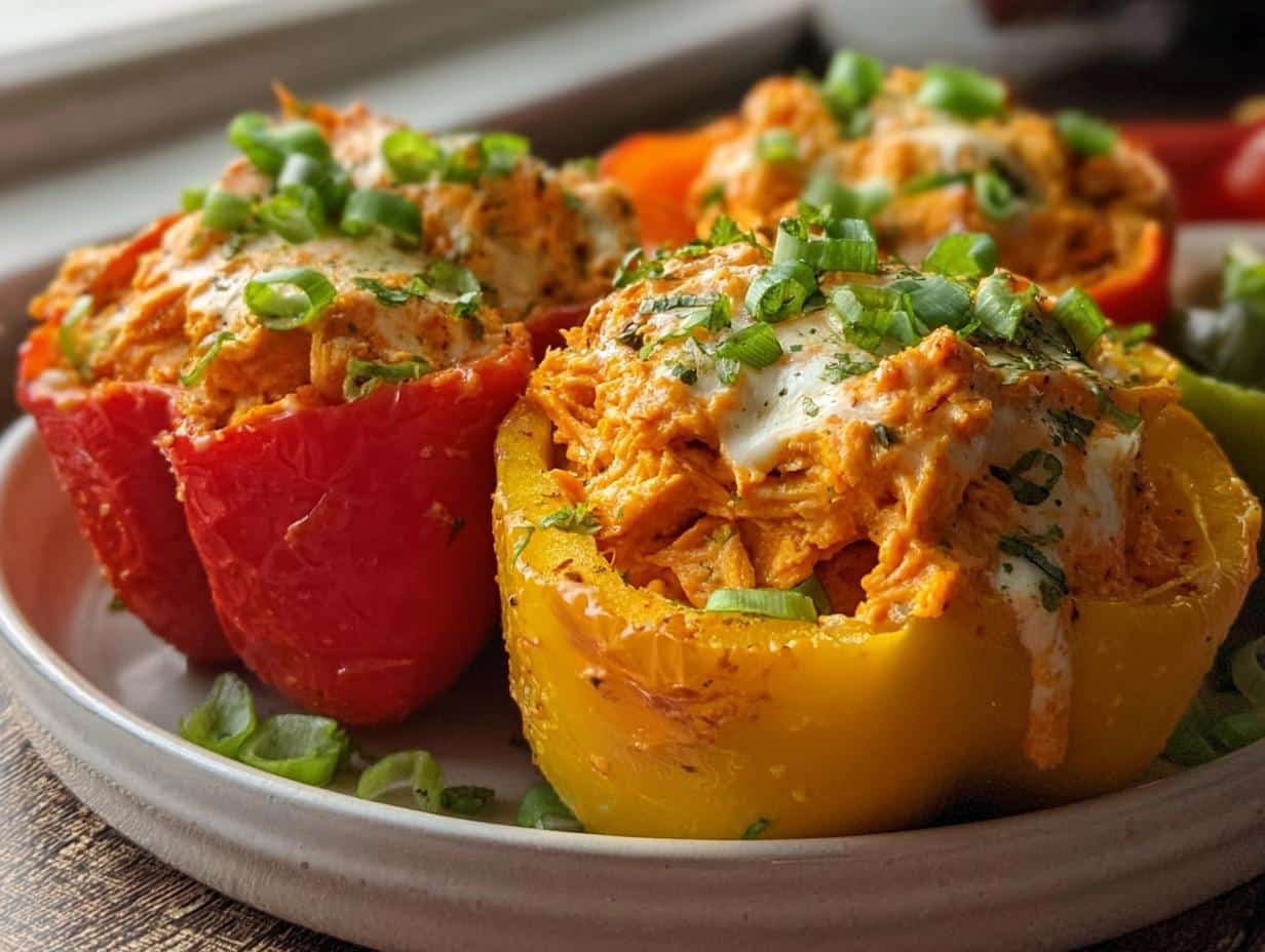 Buffalo Chicken Stuffed Peppers: 2 Amazing Twists - Buffalo Chicken Stuffed Peppers - additional detail