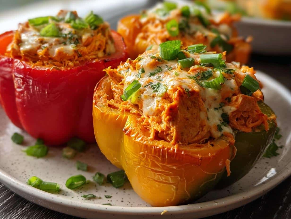 Buffalo Chicken Stuffed Peppers