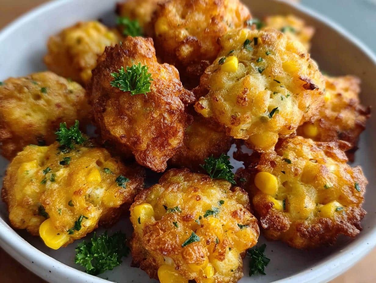 Cheddar Corn Jalapeño Fritters: Amazing 10 Min Appetizer - Cheddar Corn Jalapeno Fritters - additional detail