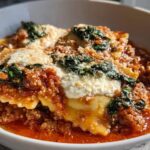 Cheesy Spinach Turkey Ravioli