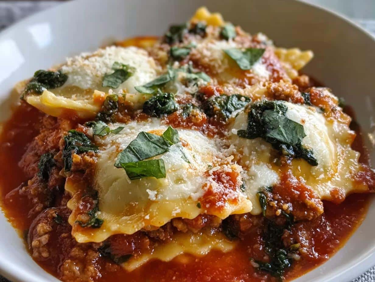 Cheesy Spinach Turkey Ravioli: 5 Stars of Bliss - Cheesy Spinach Turkey Ravioli - additional detail