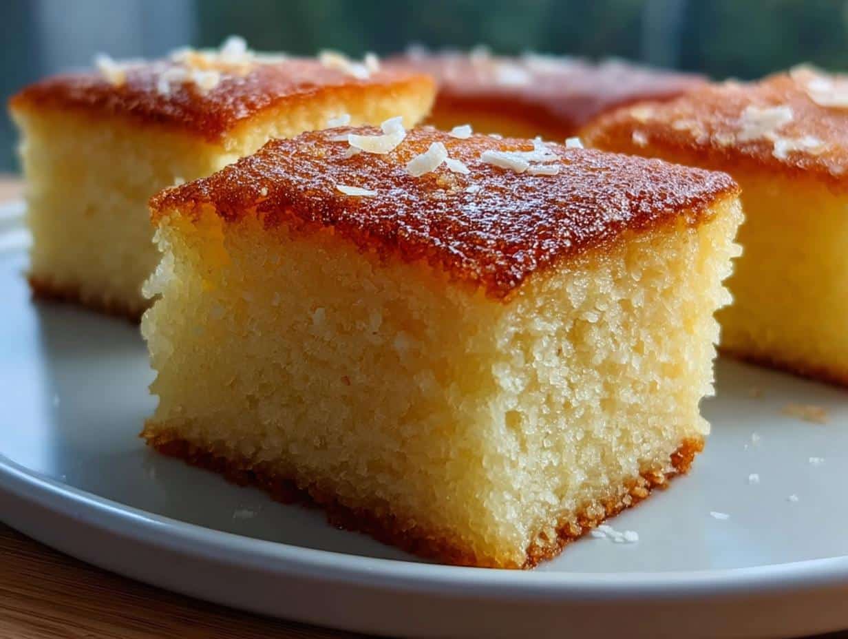 Chewy Coconut Mochi Cake