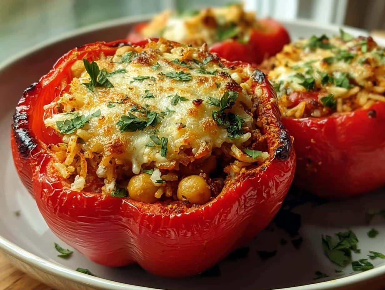 Chickpea Stuffed Peppers