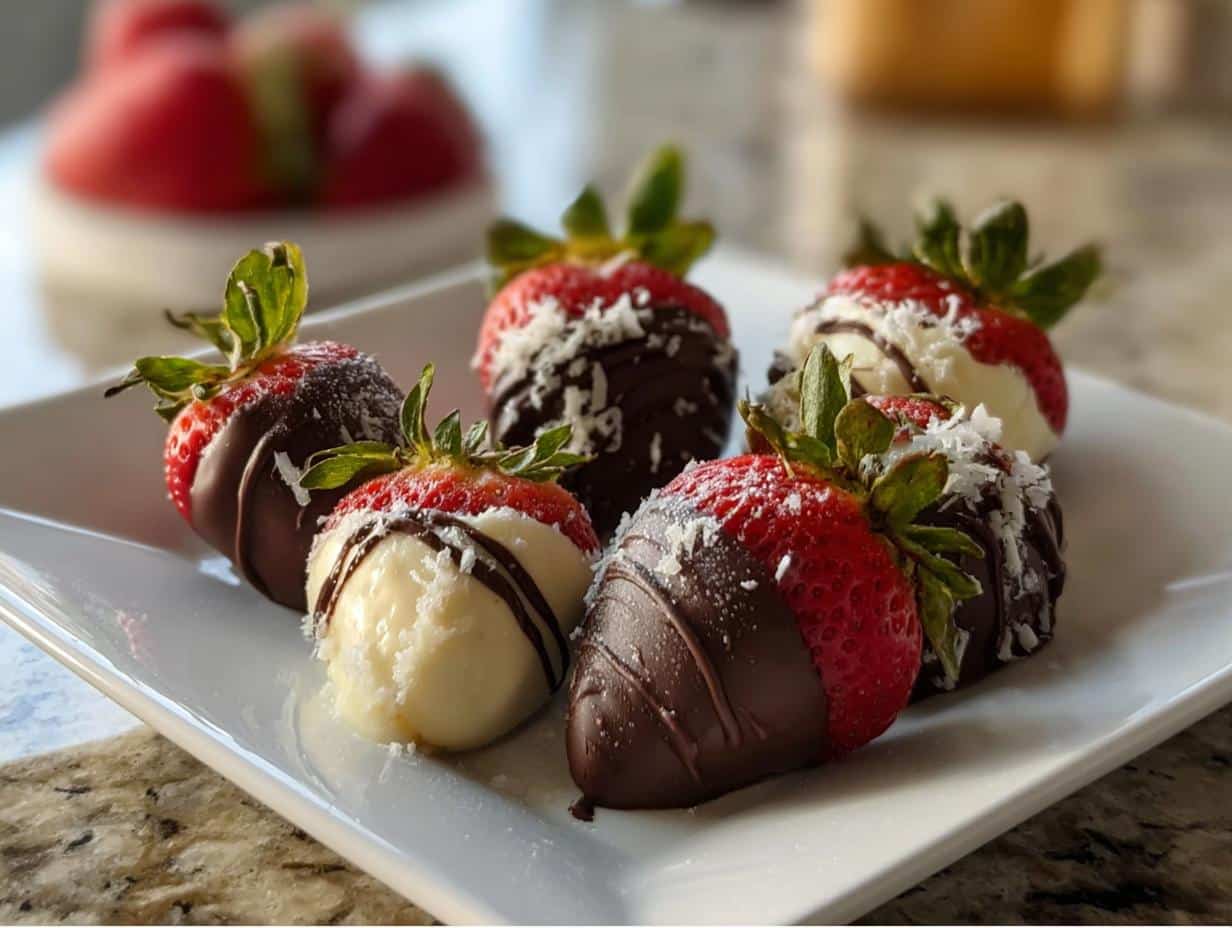 Chocolate Covered Cheesecake Strawberries: 1 Amazing Treat - Chocolate Covered Cheesecake Strawberries - additional detail