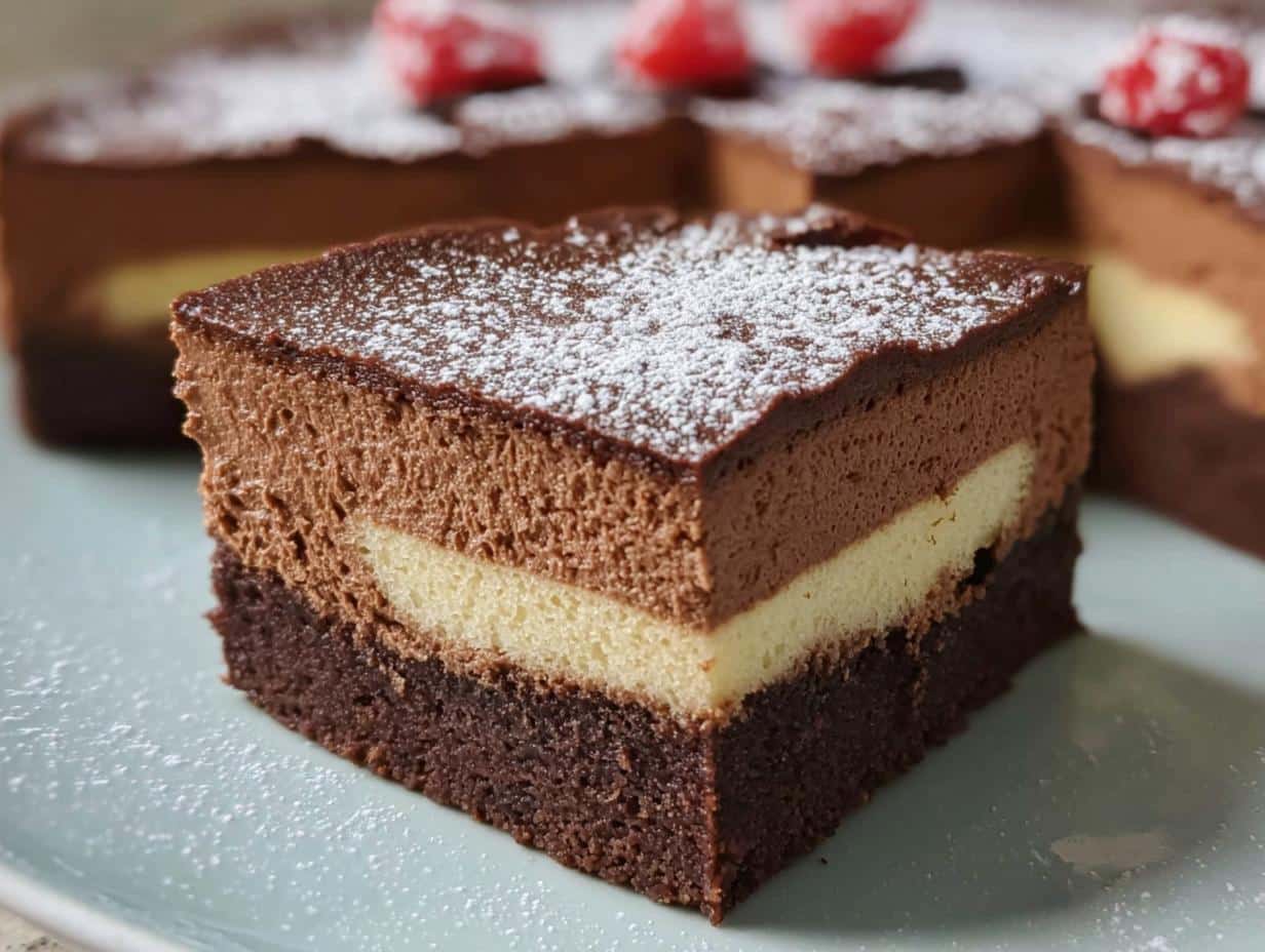 Chocolate Magic Custard Cake: Glorious 3-Layer Treat - Chocolate Magic Custard Cake - additional detail