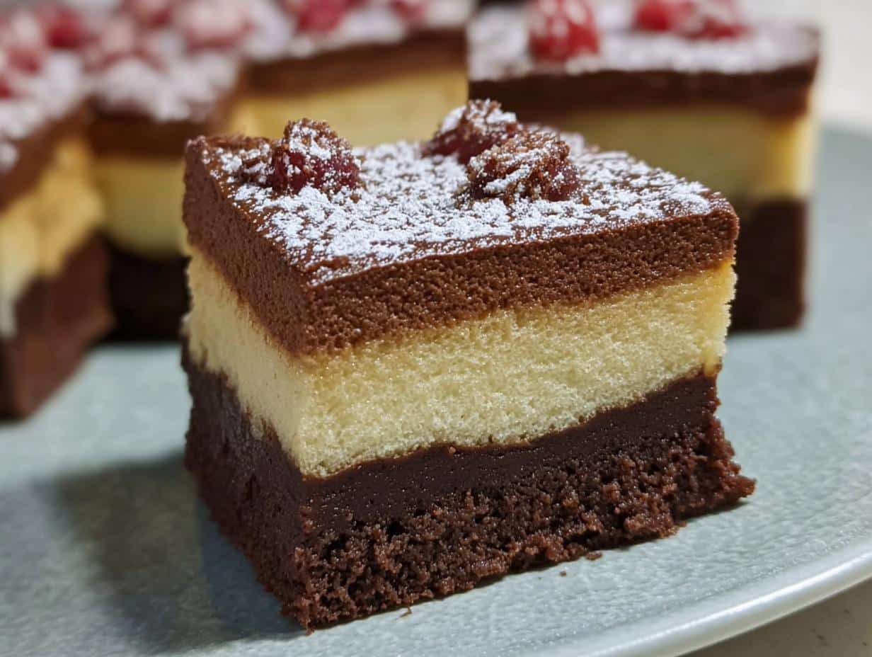 Chocolate Magic Custard Cake: Glorious 3-Layer Treat - Chocolate Magic Custard Cake - additional detail