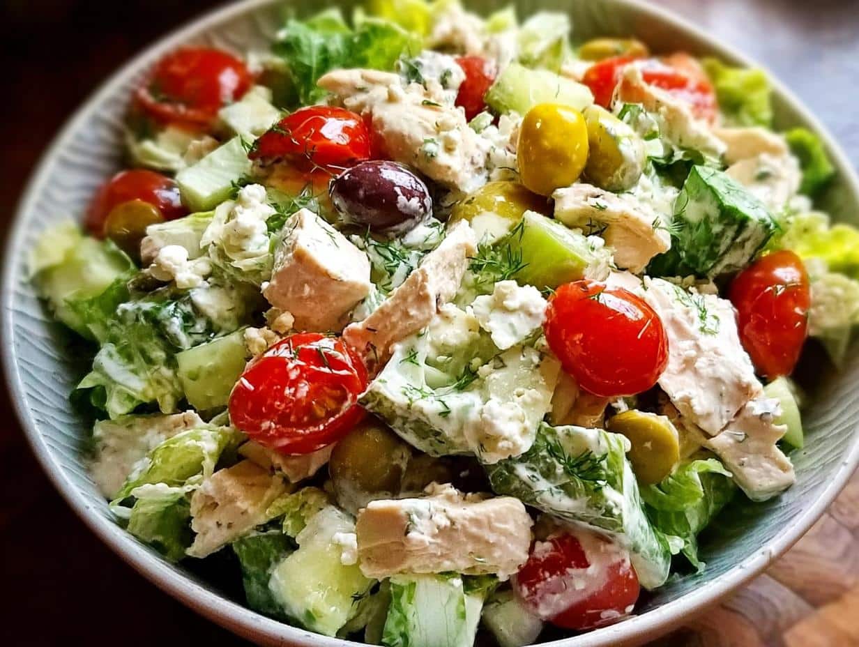 Fresh Chicken Salad Greek: Amazing 10-Min Meal - Fresh Chicken Salad Greek - additional detail