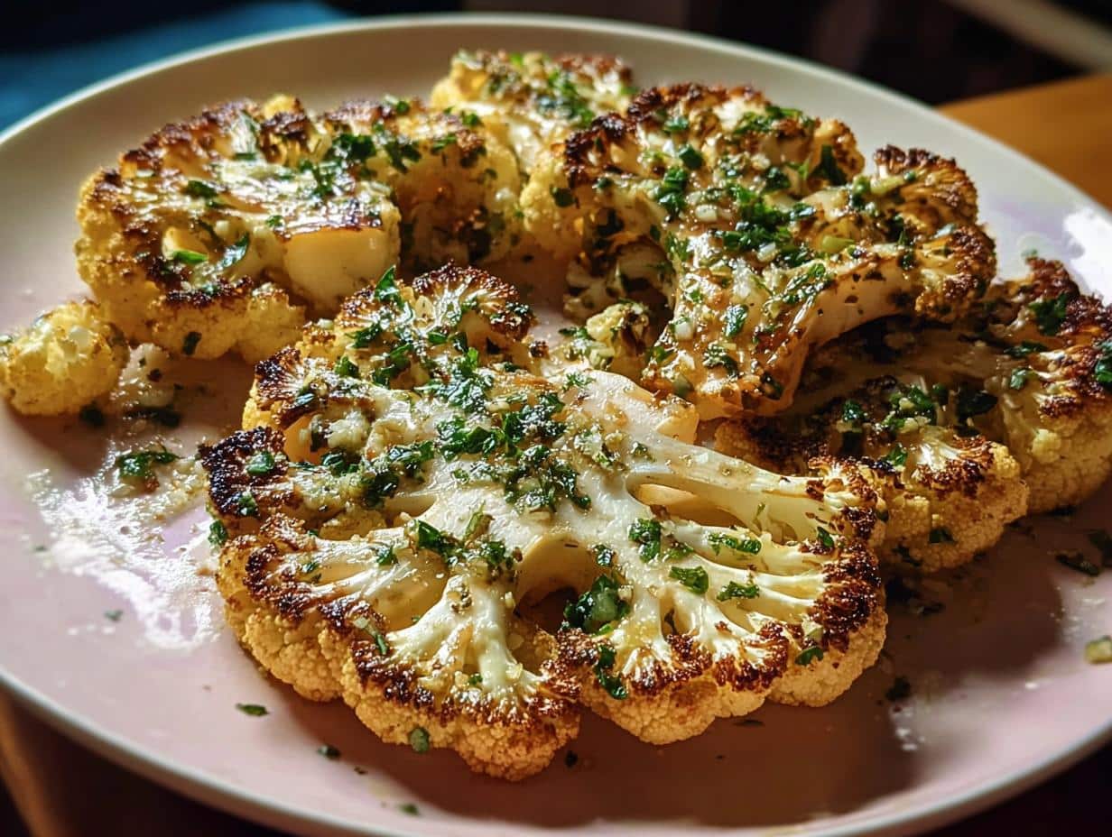 Garlic Herb Cauliflower Steaks: 15-Minute Flavor Blast - Garlic Herb Cauliflower Steaks - additional detail