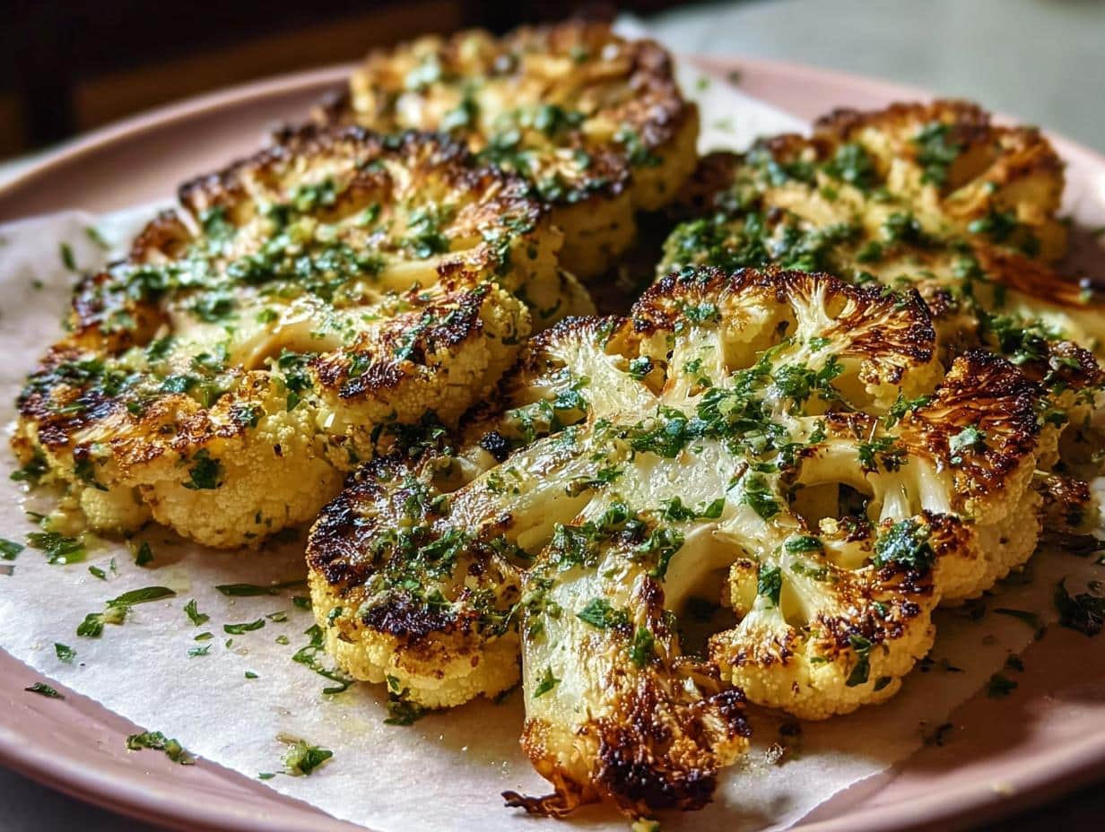 Garlic Herb Cauliflower Steaks: 15-Minute Flavor Blast - Garlic Herb Cauliflower Steaks - additional detail