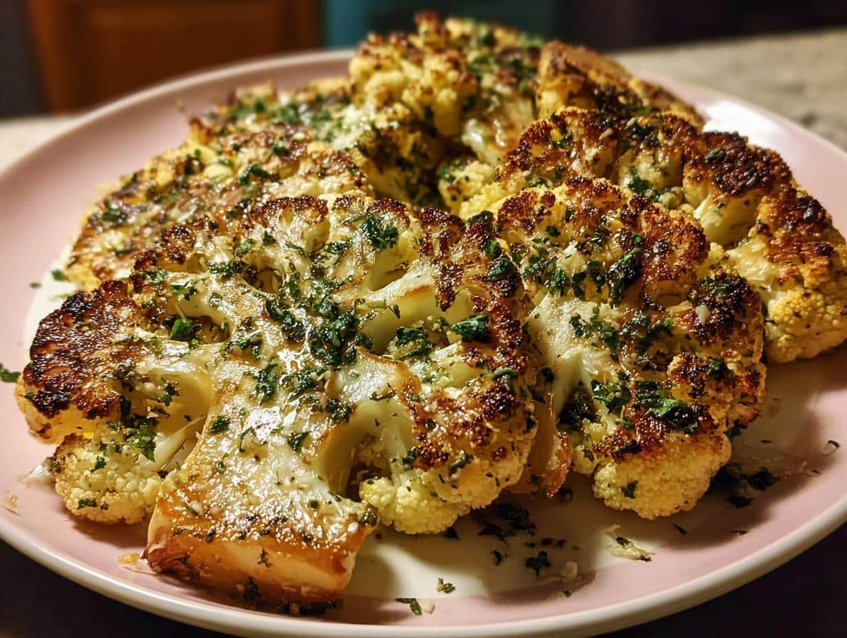 Garlic Herb Cauliflower Steaks
