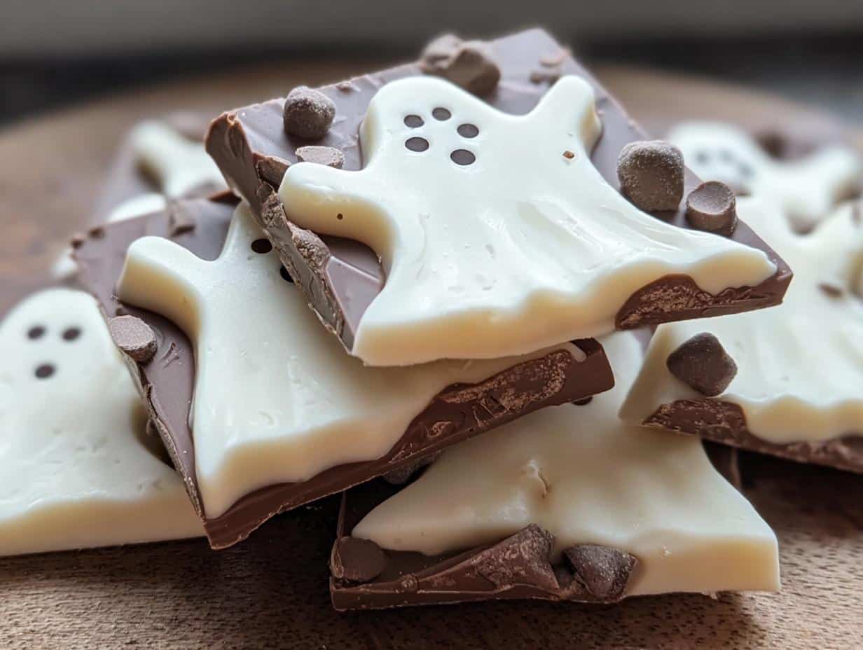 Ghost Chocolate Bark: Spooky Easy Delight - Ghost Chocolate Bark - main visual representation
