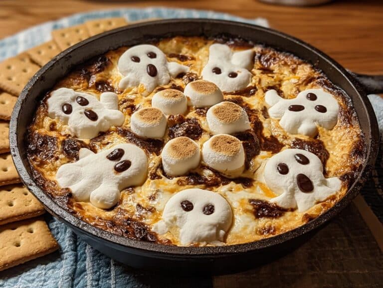 Irresistible Ghost Smores Dip