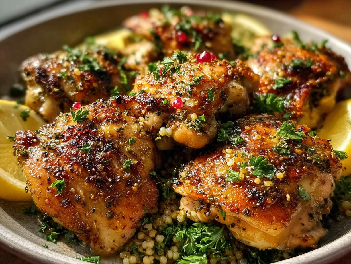 Juicy Lemon Zaatar Chicken Thighs: 10 Min Prep - Lemon Zaatar Chicken Thighs - main visual representation