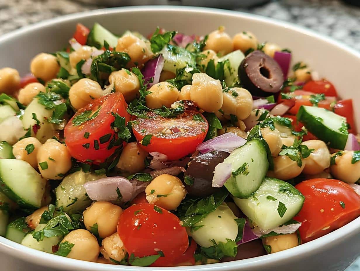 Mediterranean Chickpea Salad: 10-Minute Amazing Flavor Burst - Mediterranean Chickpea Salad - additional detail