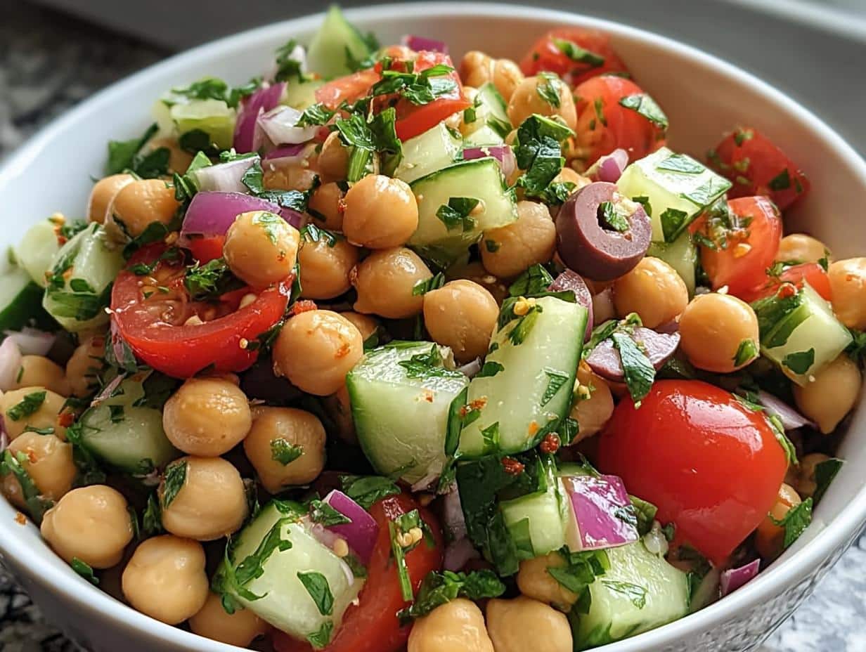 Mediterranean Chickpea Salad: 10-Minute Amazing Flavor Burst - Mediterranean Chickpea Salad - additional detail