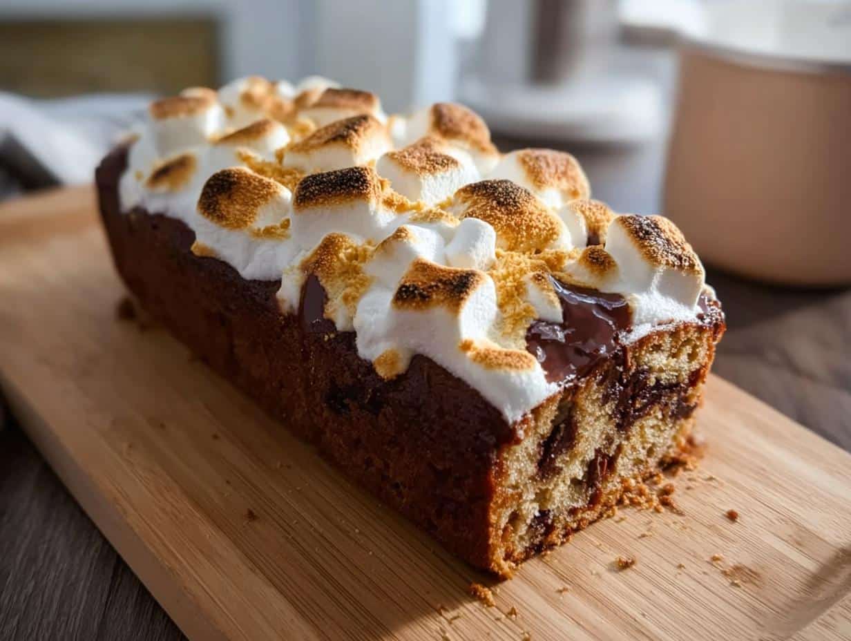 Mouthwatering Smores Loaf Cake