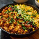 One Pan Chicken Burrito