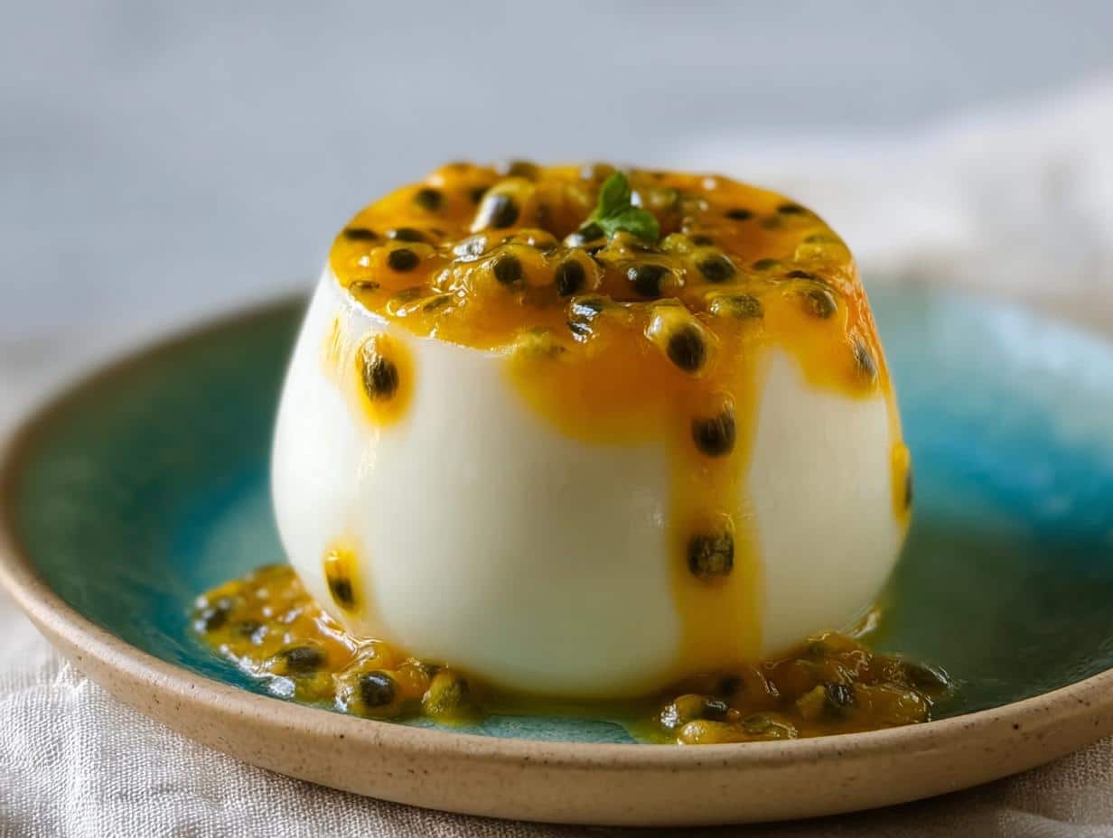 Passion Fruit Panna Cotta: Divine Tropical Dessert - Passion Fruit Panna Cotta - additional detail