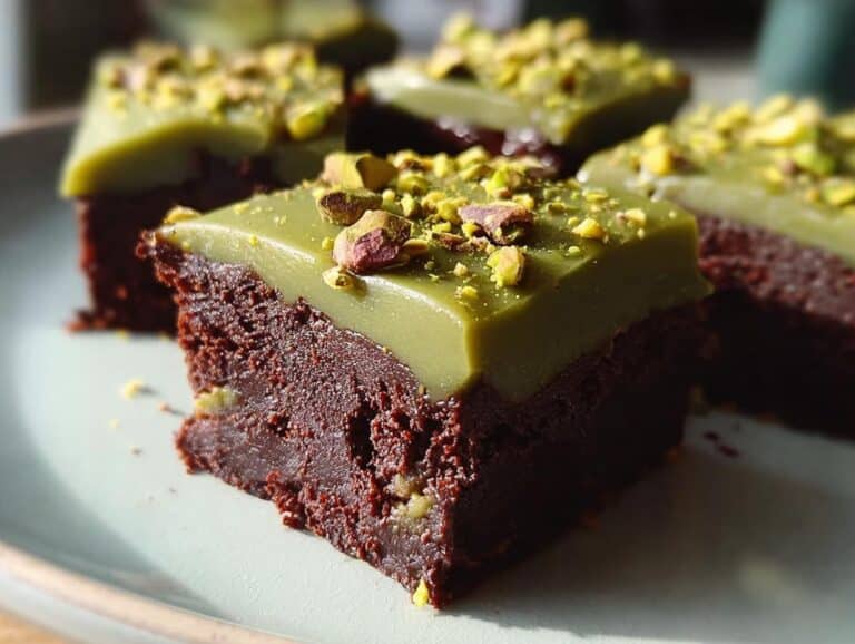 Pistachio Brownies Pistachio Ganache
