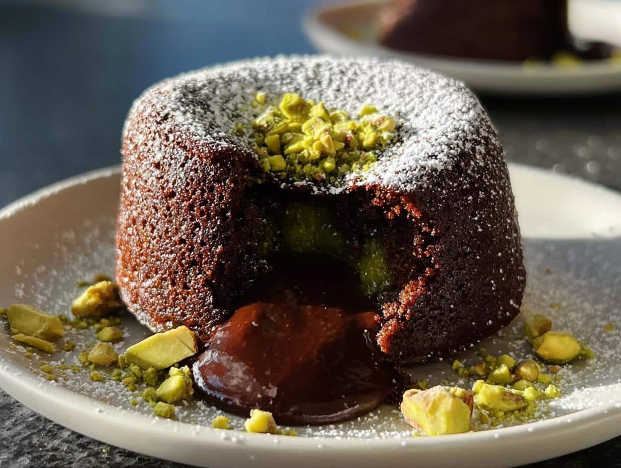 Pistachio Chocolate Lava Cakes: 2 Amazing Tips - Pistachio Chocolate Lava Cakes - additional detail