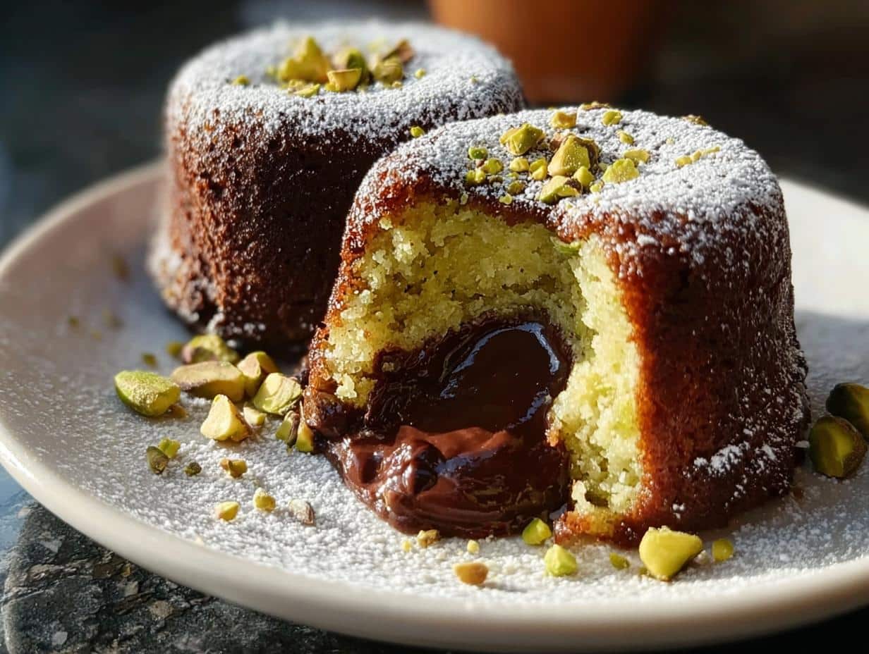 Pistachio Chocolate Lava Cakes: 2 Amazing Tips - Pistachio Chocolate Lava Cakes - additional detail