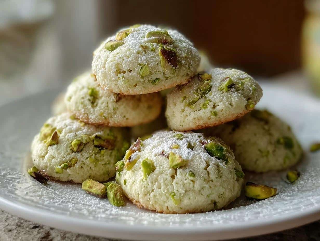Pistachio Wedding Cookies: 15 Min Bliss - Pistachio Wedding Cookies - additional detail