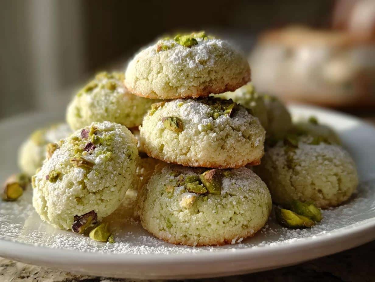 Pistachio Wedding Cookies: 15 Min Bliss - Pistachio Wedding Cookies - additional detail