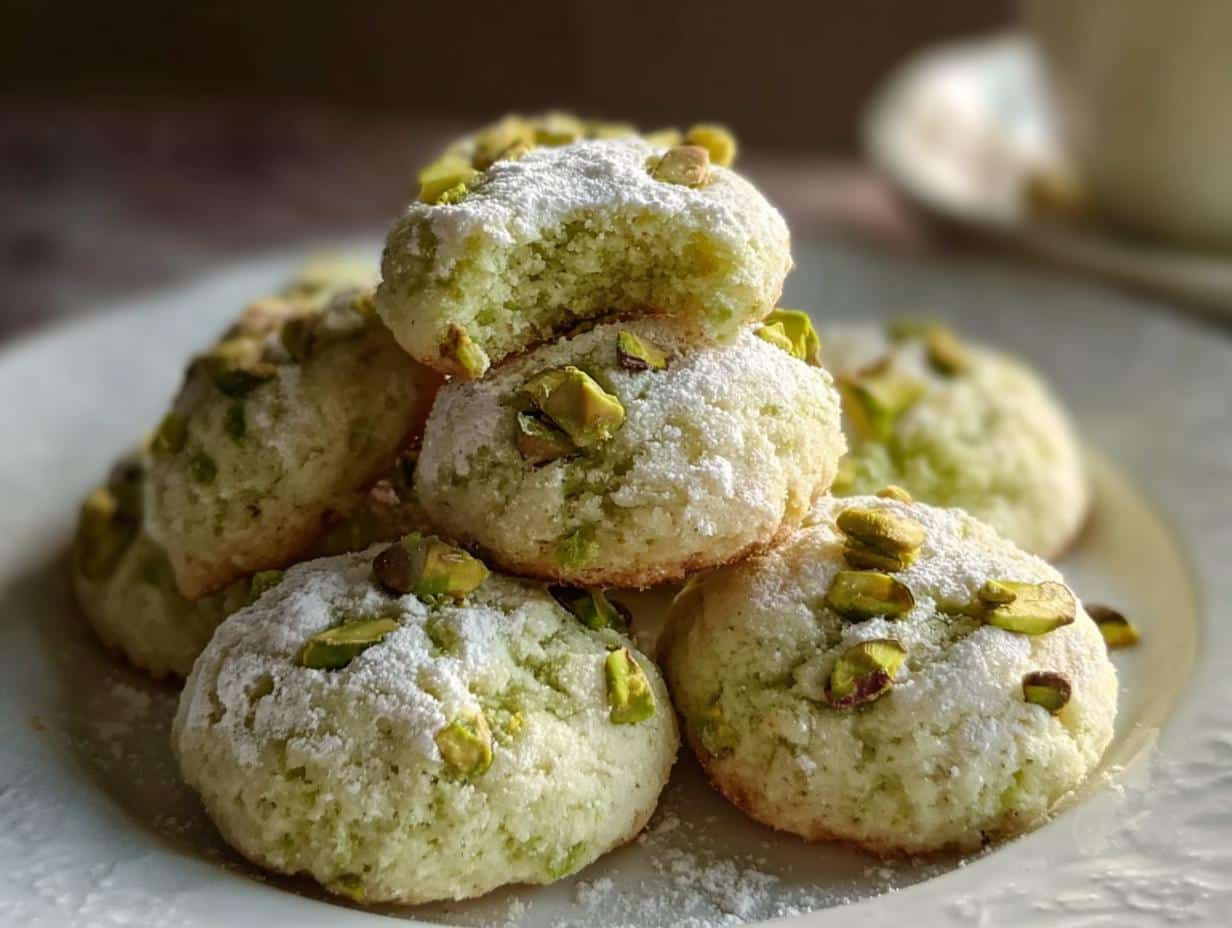 Pistachio Wedding Cookies