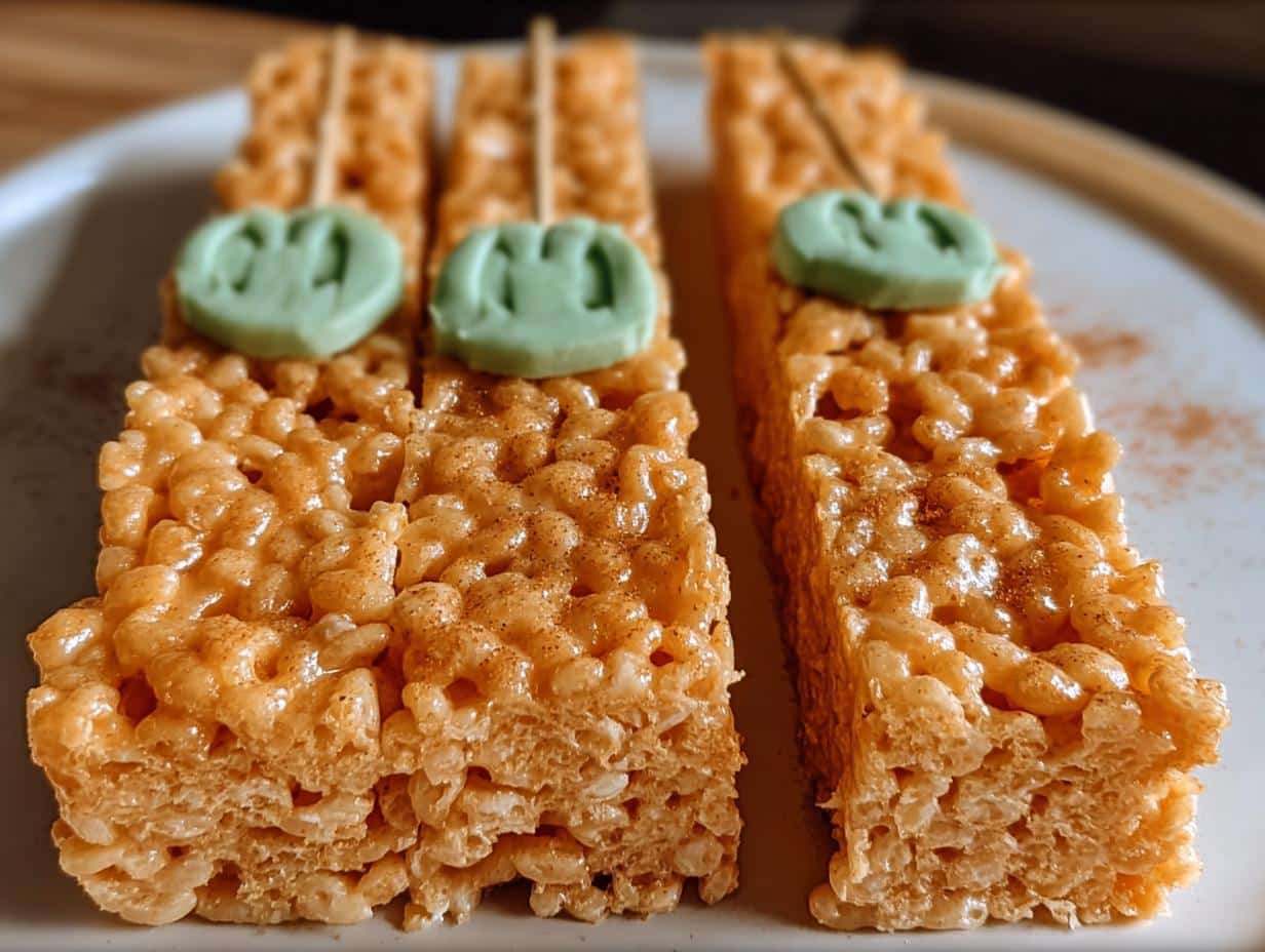 Pumpkin Rice Krispie Treats: 10 Minute Flavor - Pumpkin Rice Krispie Treats - additional detail