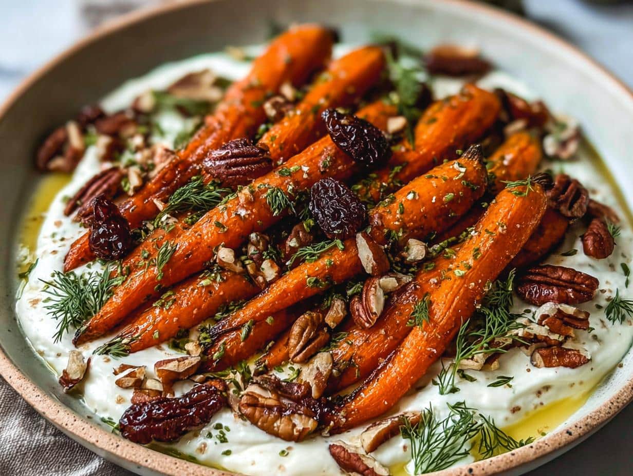 Roasted Carrots Tahini Yogurt: Amazing Side - Roasted Carrots Tahini Yogurt - additional detail