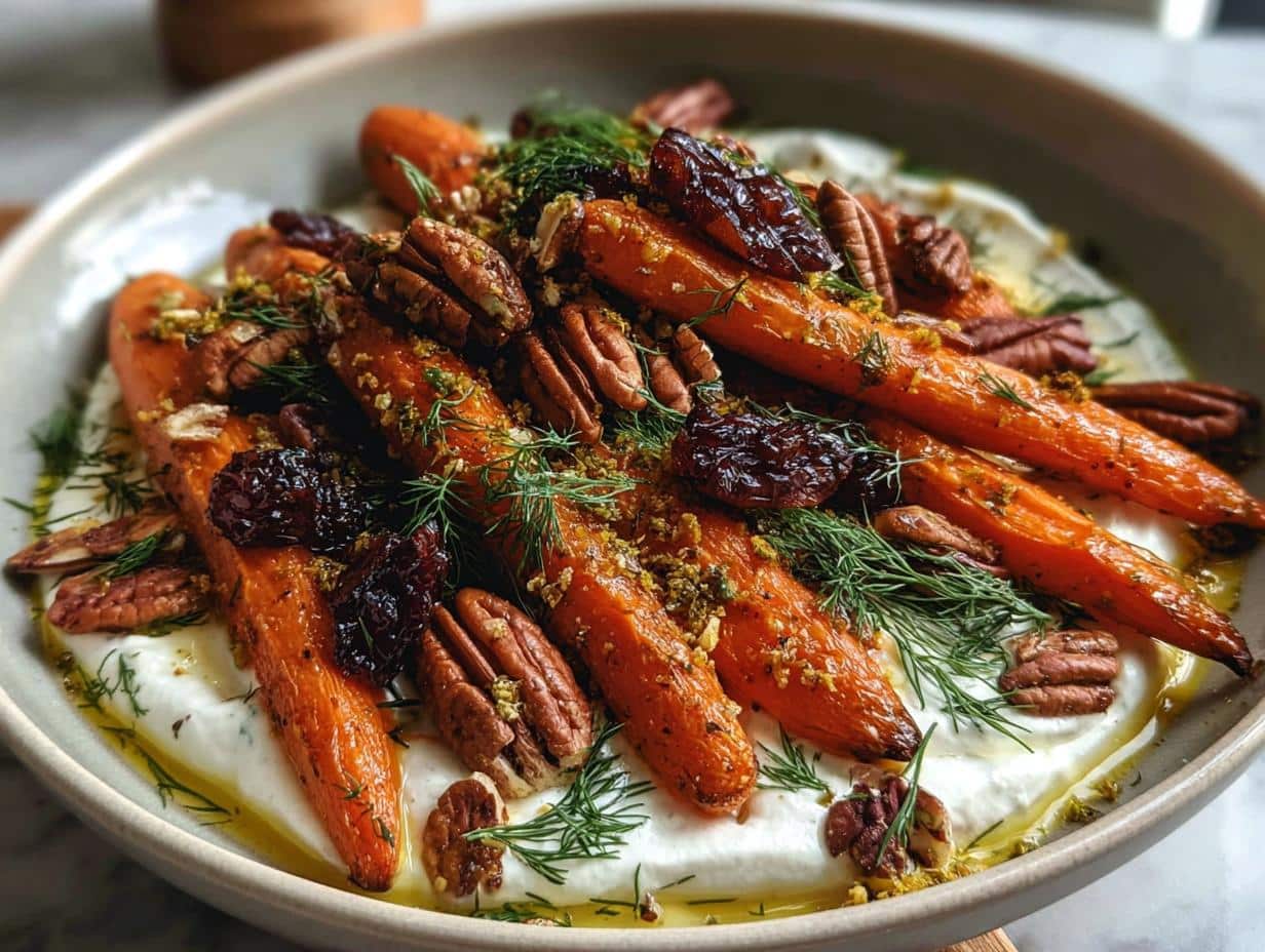 Roasted Carrots Tahini Yogurt: Amazing Side - Roasted Carrots Tahini Yogurt - additional detail