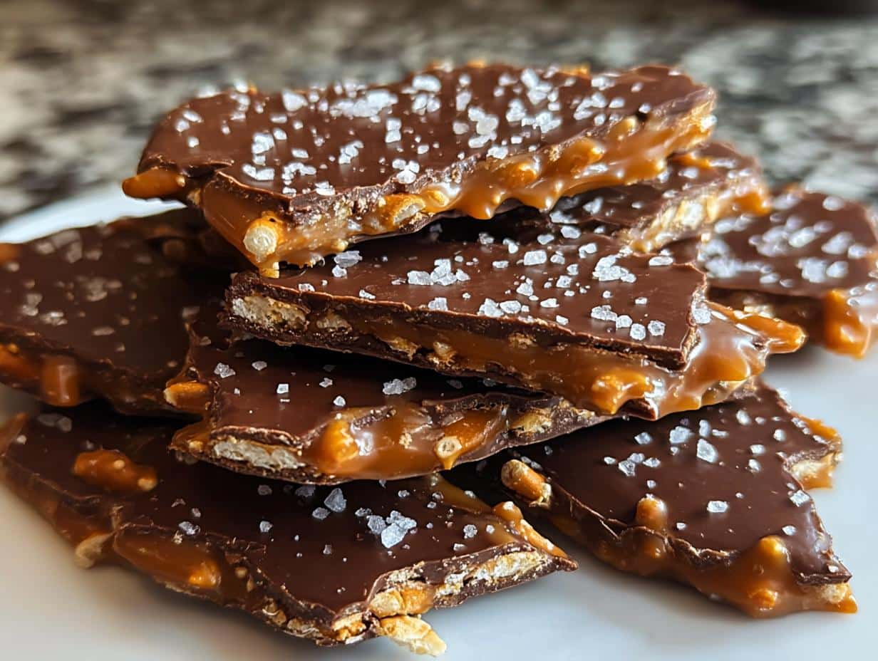 Salted Caramel Pretzel Bark