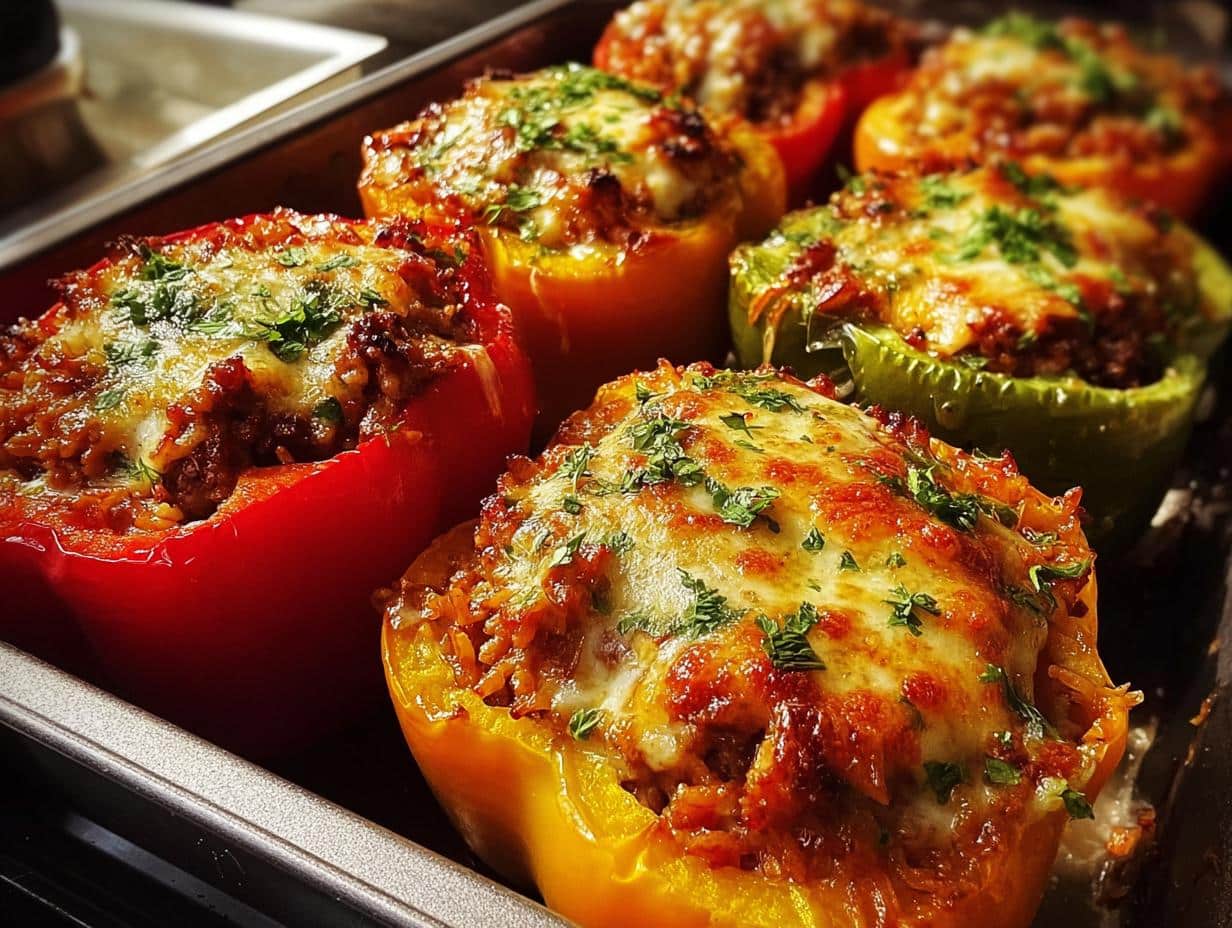 Stuffed Bell Pepper Boats