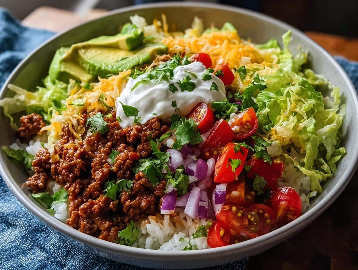 Taco Rice Bowl: Quick, Flavorful 1-Dish Meal - Taco Rice Bowl - main visual representation