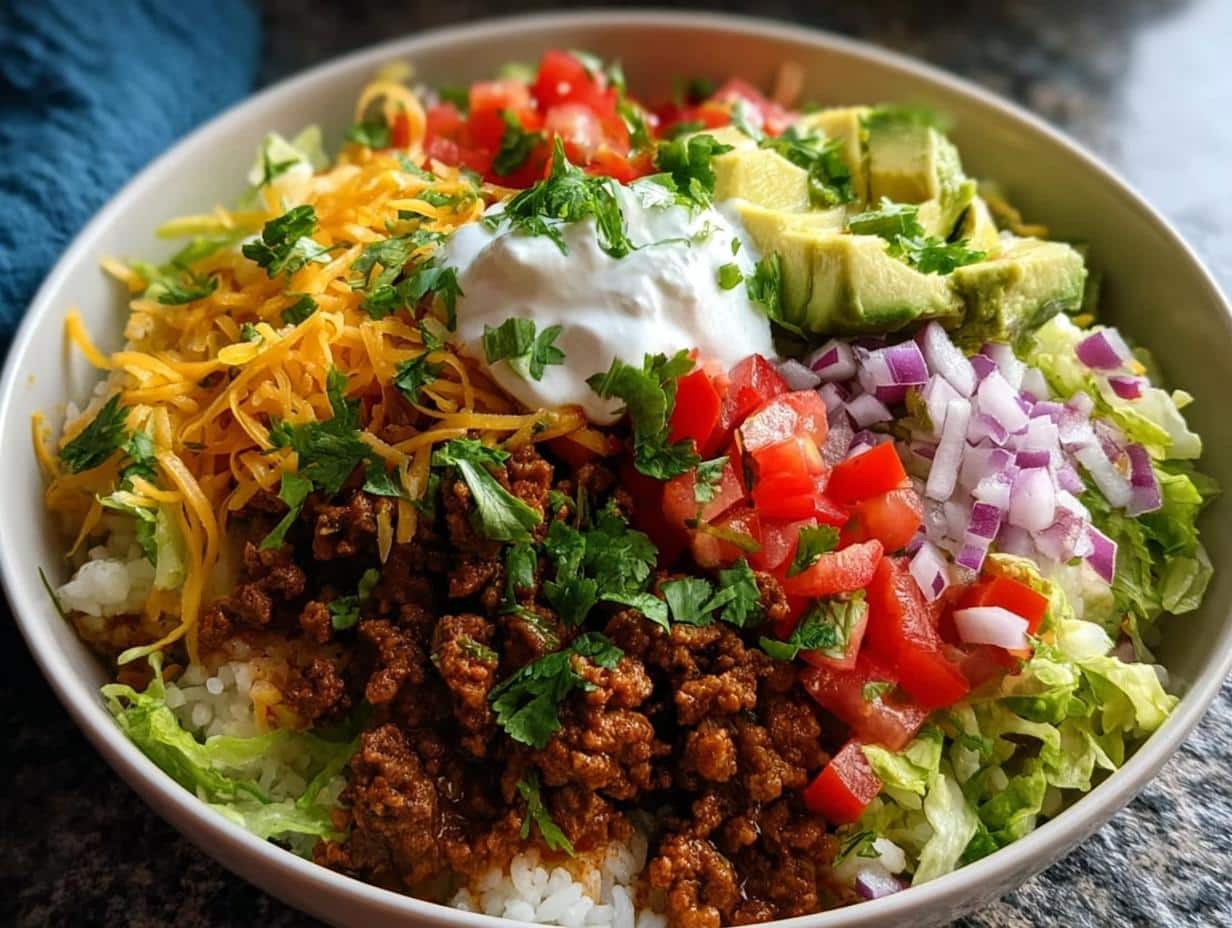 Taco Rice Bowl: Quick, Flavorful 1-Dish Meal - Taco Rice Bowl - additional detail