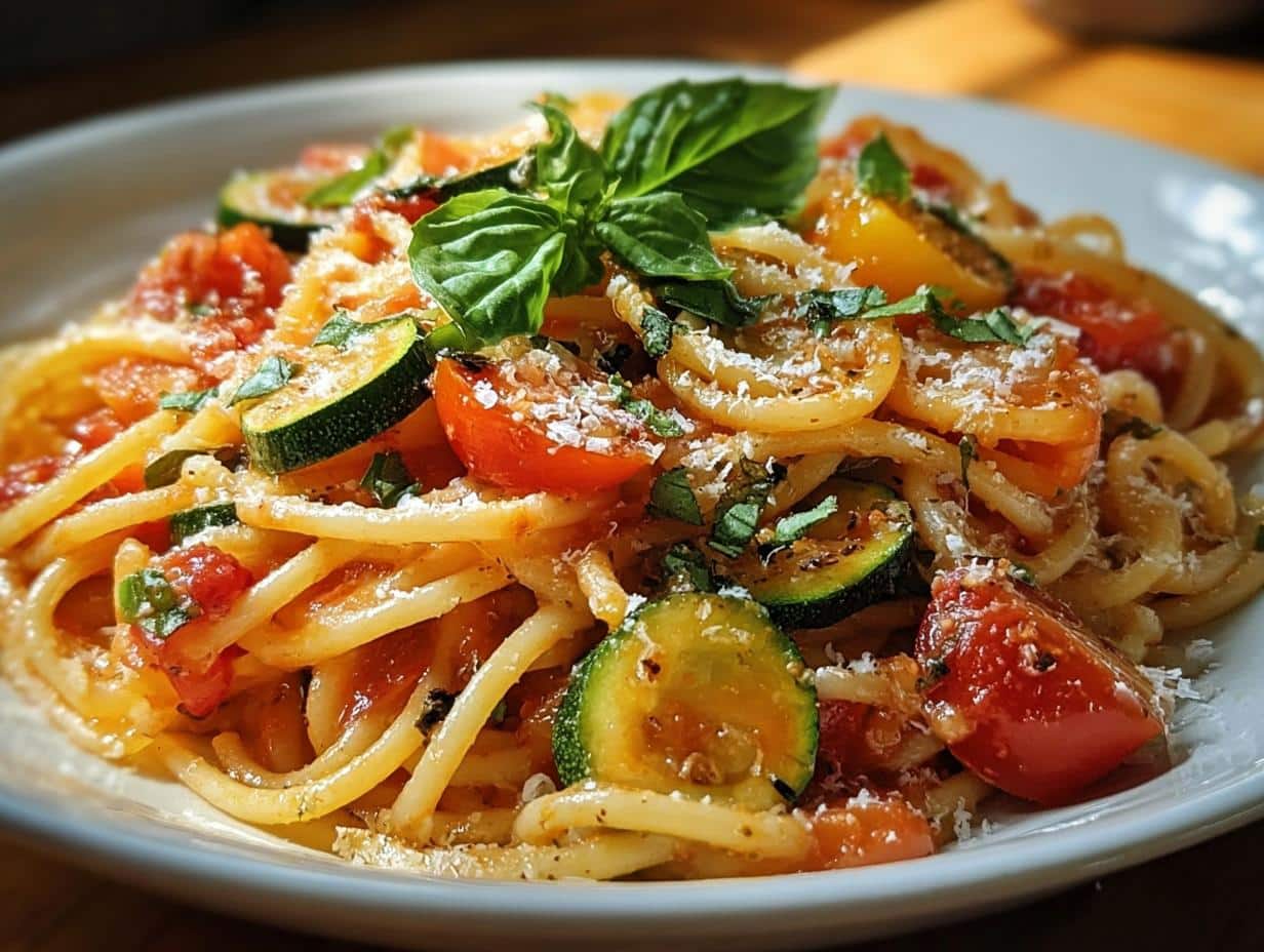 Tomato Zucchini Pasta: Amazing & Quick Dish - Tomato Zucchini Pasta - additional detail