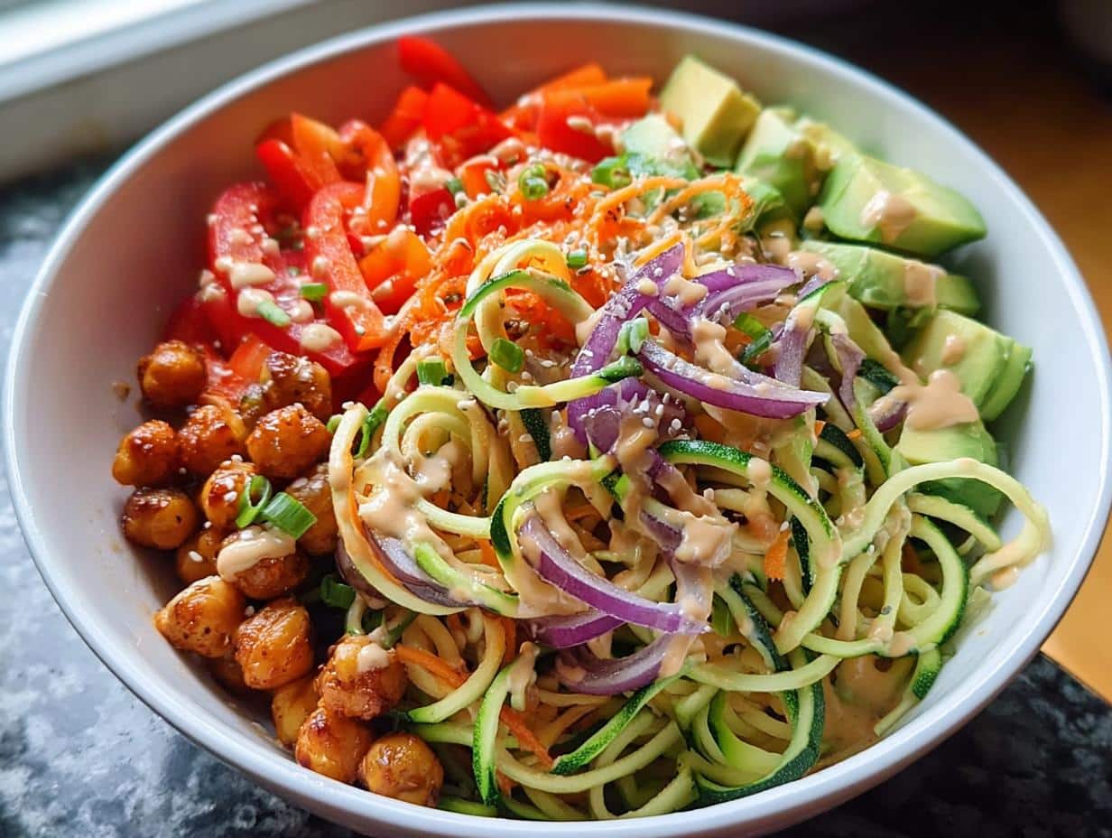 Zucchini Noodle Veggie Bowl: Simply Delicious & Healthy - Zucchini Noodle Veggie Bowl - additional detail