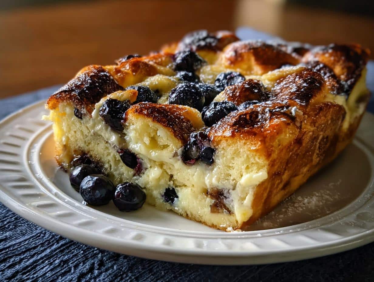 Blueberry Buttermilk Pancake Casserole: Amazing 1-Pan Bake - Blueberry Buttermilk Pancake Casserole - main visual representation