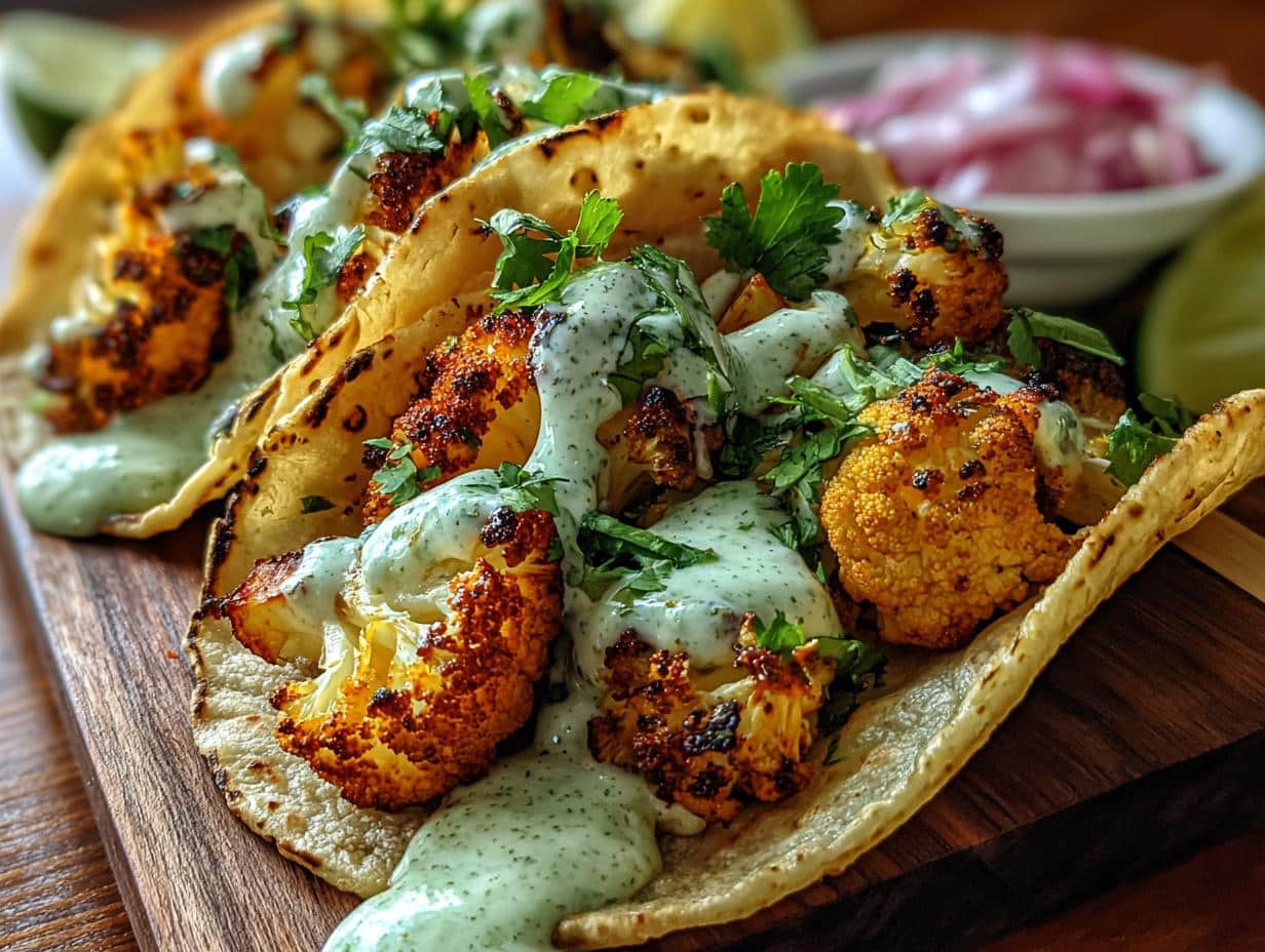 Cauliflower Tacos Cilantro Lime