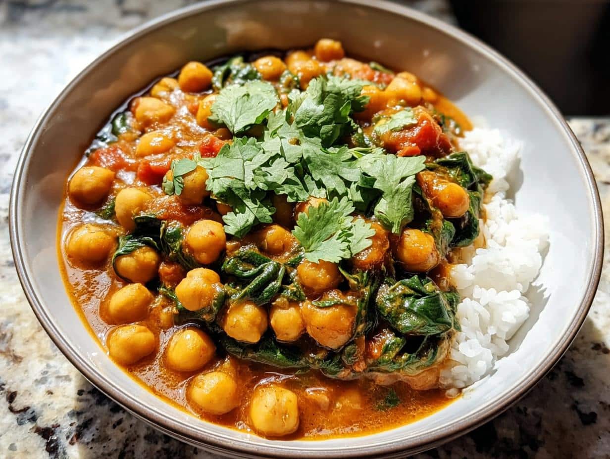Chickpea Spinach Curry Bursts: Quick & Flavorful - Chickpea Spinach Curry Bursts - additional detail