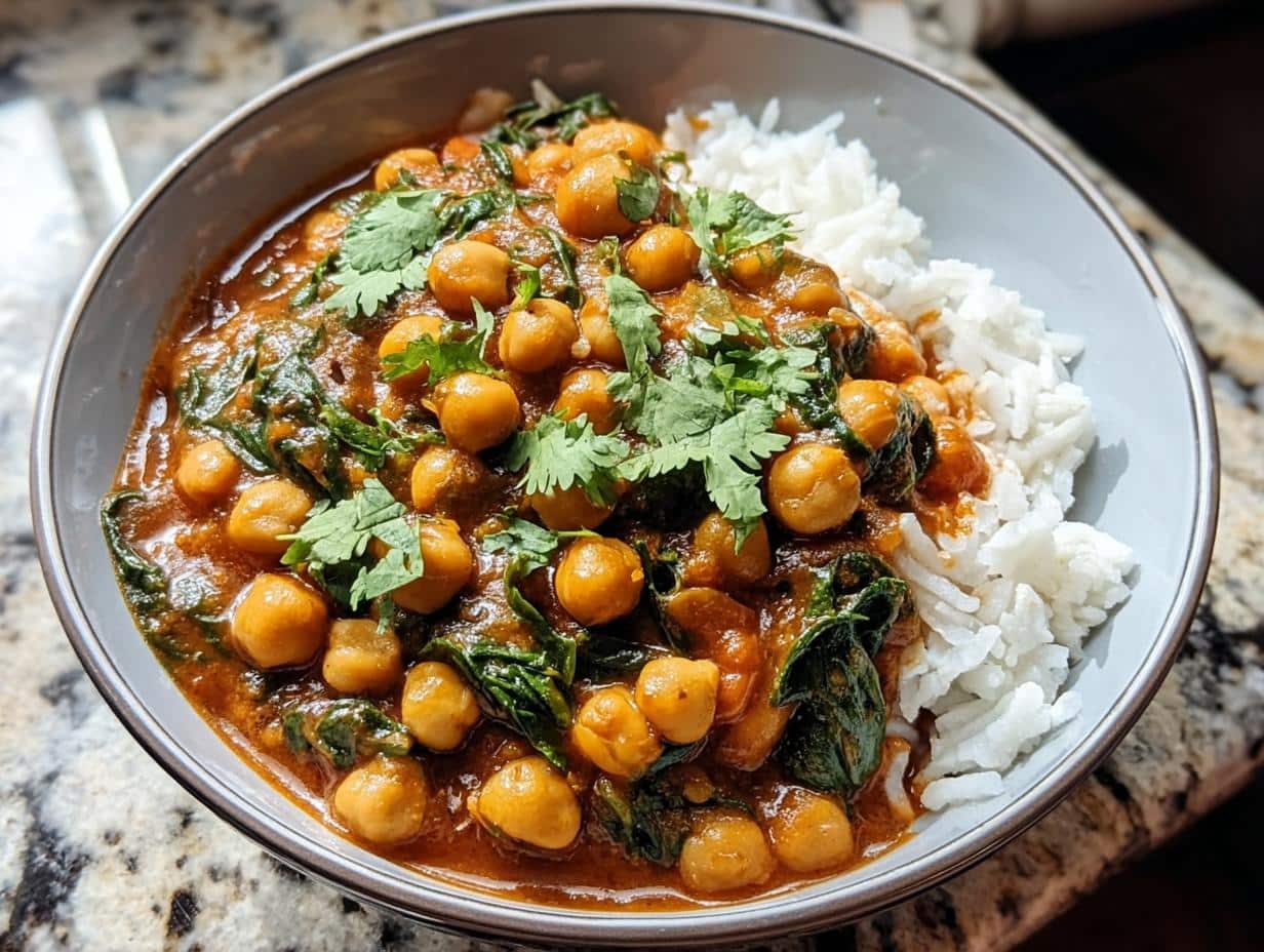 Chickpea Spinach Curry Bursts: Quick & Flavorful - Chickpea Spinach Curry Bursts - additional detail