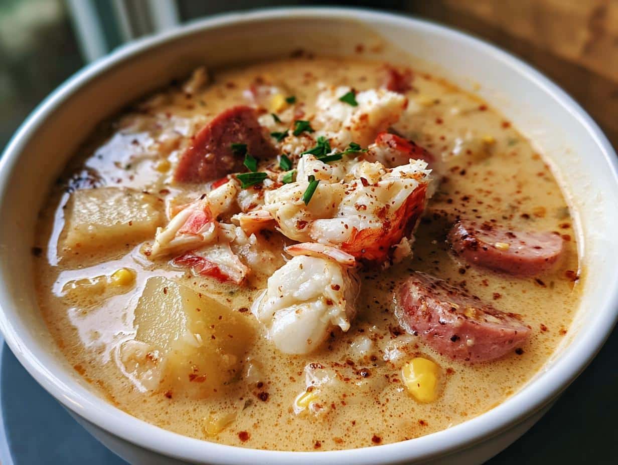 Creamy Crab Kielbasa Soup